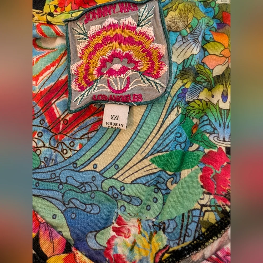 Johnny Was Multicolor Long Sleeve Tee - Picture 3 of 3